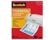 Scotch Letter size thermal laminating pouches 3 mil 11 2 5 x 8 9 10 200 per pack