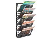 Safco Grid Magazine Rack Five Compartments 9 1 2w x 5 1 2d x 21 1 2h Black