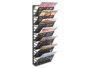 Safco Grid Magazine Rack Seven Compartments 9 1 2w x 5 1 2d x 29 1 2h Black