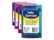 C Line Index Card Case Holds 100 3 x 5 Cards Polypropylene Assorted