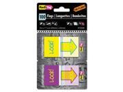 Redi Tag Pop Up Fab Flags W Dispenser Look! Purple Yellow; Yellow Teal 100 Pack