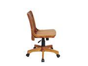 Office Star 101FW Deluxe Armless Wood Bankers Chair with Wood Seat in Fruit Wood Finish Fruitwood Finish
