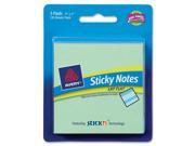 Avery Lay Flat 3x3 Sticky Notes Self adhesive Removable 3 x 3 Pastel Yellow Pastel Blue Pastel Green 135 Pack
