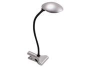 3W Clip On Domed LED Desk Task Lamp 8w x 18h Silver