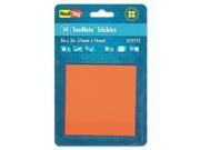 Transparent Film Sticky Notes 3 x 3 Neon Orange 50 Sheets Pad