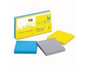 Post it Colors of the World New York Pop Up Notes 3 x 3 Assorted 6 90 Sheet Pads Pack