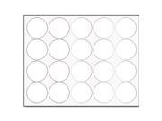 MasterVision Interchangeable Magnetic Characters Circles White 3 4 Dia. 20 Pack