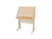 Pronto Pronto School Training Table with Carrel and Modesty Panel Back 36W x 24D Putty Finish and Beryl Fabric