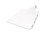 Avery Office Essentials Office Essentials White Label Dividers 5 Tab 11 x 8 1 2 White 25 Sets Pack