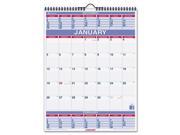 At A Glance 3 Months Per Page Wall Calendar Quarterly 22 x 29 1 Year January till December 3 Month Single Page Layout Chipboard White