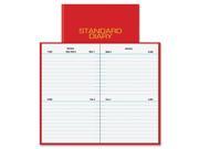 At A Glance Standard Diary Reminder Daily 2.75 x 4.63 1 Year January till December 2 Day Single Page Layout Vinyl Paper Red