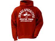 2012 Red Zombie Apocalypse Rescue Team Horror Funny Adult Hoodie Sweatshirt