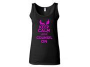 Junior Keep Calm And Counsel On Graphic Sleeveless Tank Top