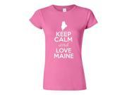 Junior Keep Calm and Love Maine T Shirt Tee