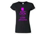 Junior Keep Calm and Love Arizona T Shirt Tee