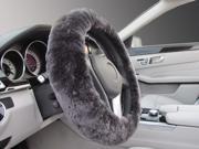 Steering Wheel Cover made from Luxurious Australian Merino Sheepskin Obsidian