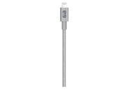 61037PG Metallic Charge Sync Cable Lightning 4ft Grey