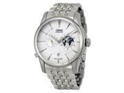 Oris Artelier GMT Automatic Silver White Dial Stainless Steel Mens Watch 690 7690 4081MB