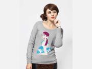 FONDSUN 2014 women short gray colour cashmere sweater for women 13019