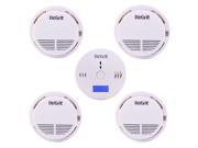 BeGrit 4Pcs Smoke Detector Home Security Fire Alarm Sensor 1Pcs LCD Carbon Monoxide Alarm 5 Pack