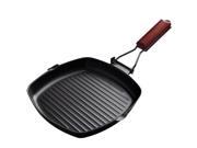 Fry Pan BeGrit Nonstick Cast Iron Square Grill Pan Cookware 10 Inch