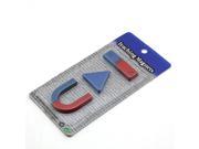 Generic 3PK Teaching Magnets Educational Magnet U I Triangle Shape Blue and Red