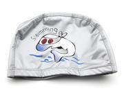 Nylon PU Coated Swim Cap Swimming Cap Silver