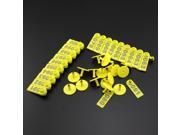Pack of 100 Plastic Pig piglets Sows Ear Tag With Numbers 001 100 Yellow