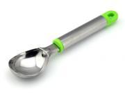 Icecream Spoon Scoop with Hanging Hole Stainless Steel Constructure Silver Green