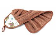Durable Terry Hand Towel Washcloths for Kitchen 100% Cotton Brown