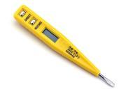 Digital AC DC Voltage Tester Electroprobe Plastic Casing Clip Pocket LCD Display Slotted Screwdriver 12 220V Yellow