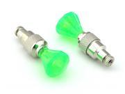 1 Pair LED Valve Cap Light Safety Tire Strobes Wheel Light Green Diamond Schrader Bicycling Cycle Gear