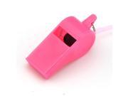 Plastic Whistle w Necklaces Safety Whistle w Cord Sports Whistle w String Pink Color