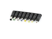 8 Tips Straight Universal DC Power 5.5x2.1mm Jack Adapter Socket Plug for Laptop Notebook PC