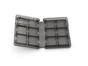 3DS 28 in 1 Plastic Game Card Case Holder Cartridges Box for NDS Series Transparent Black