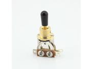 Golden Color 3 Way Toggle Switch Knob With Black Tip for Electric Guitar
