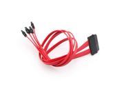 New 4 in 1 Internal SAS 32P SFF 8484 to 4 SATA 7P Backplane Cable Red 0.5m Apprx.20