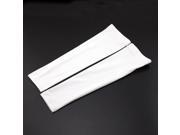 1 Pair White Stretchy Sleeves Arm Protector Bicycle cuff Sunscreen Sun Oversleeves