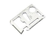 11 in 1 Outdoor Multi Function Mini Emergency Credit Card Sized Stainless Steel Survival Tool