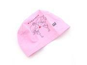 Nylon PU Coated Swim Cap Swimming Cap Small Size for Children Pink Kiss Drawing