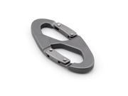 8 shape Aluminum Snap Hook Carabiner Clip Keychain for Camping Hiking Silver
