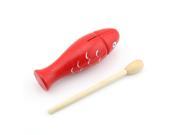 Percussion Instrument Wooden Fish Toy Red