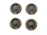4pcs 30mm Antique Bronze Diecast Daisy Ring Pull Kitchen Cabinet Knob And Drawer Pull