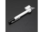 HD optical 25x silver microscope pen style with led light