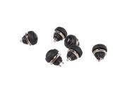 Black Waterproof Reset Momentary Button Switch Rocker Switch for Car Boat Pack of 6