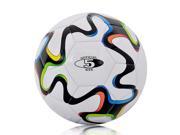 Official Size 5 Training Match Water Proof Football Soccer Ball White Colorful Bar
