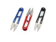 3 PCS Sewing Trimming Scissors Thread Nippers Snipper Clippers Blue Red Purple