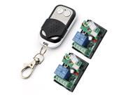 DC 24V One Transmitter with 2X 1 Channel Smart Wireless Remote Control Switch Inching Self locking Black White 2 Keys Transmitter