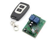 DC 12V 2 Channels 2 Keys Smart Wireless Remote Control Switch Black Transmitter with 3 Working Modes
