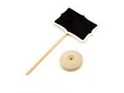 Pack of 10PCS of Mini Wooden Retangle Chalkboard Blackboards On Stick Stand Place Holder Wedding Event Party Decorations Message Board Holder Rectangle with Tip
